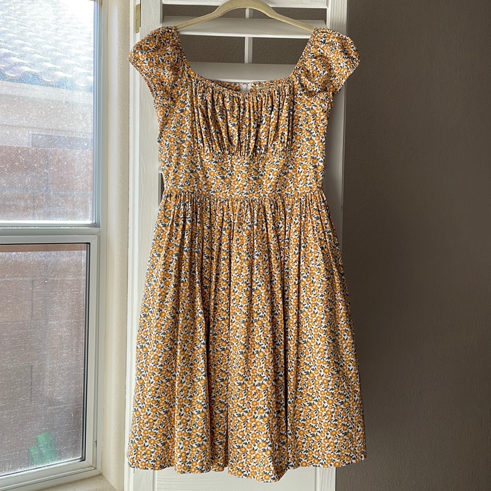 Hearts and Found Floral Loretta Vintage Repro Handmade Etsy Dress Medium